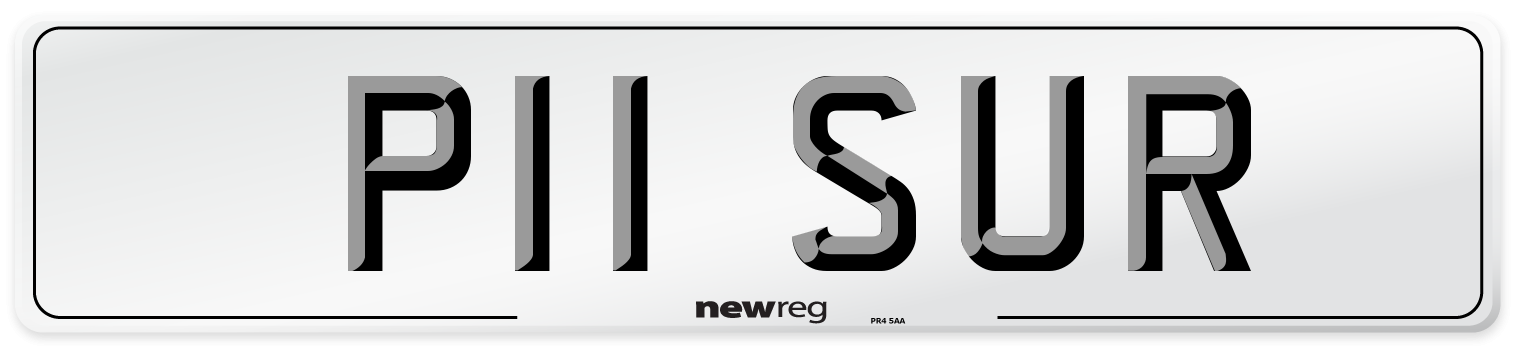 P11 SUR Number Plate from New Reg